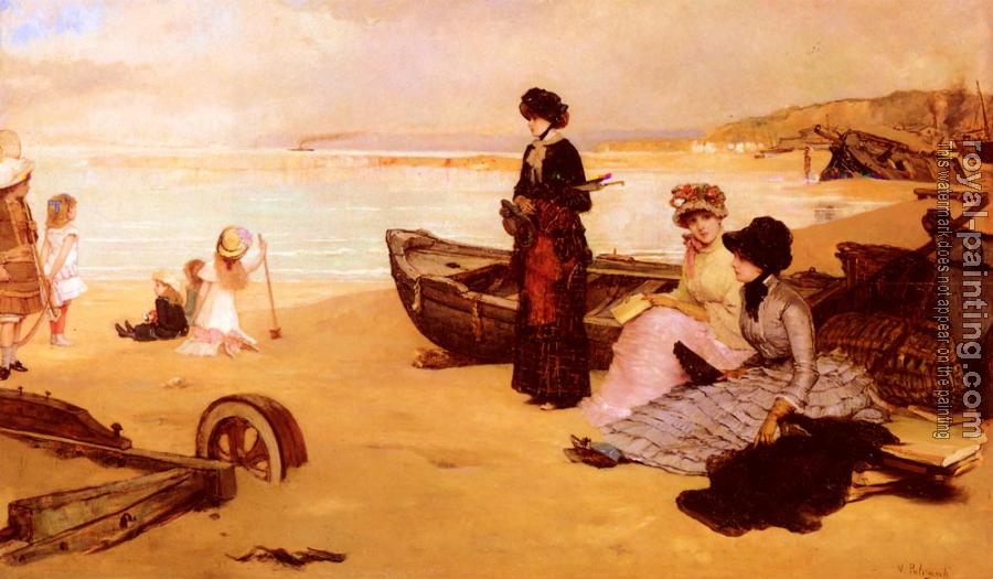 Vicente Palmaroli Y Gonzalez : A Summers Afternoon At The Beach